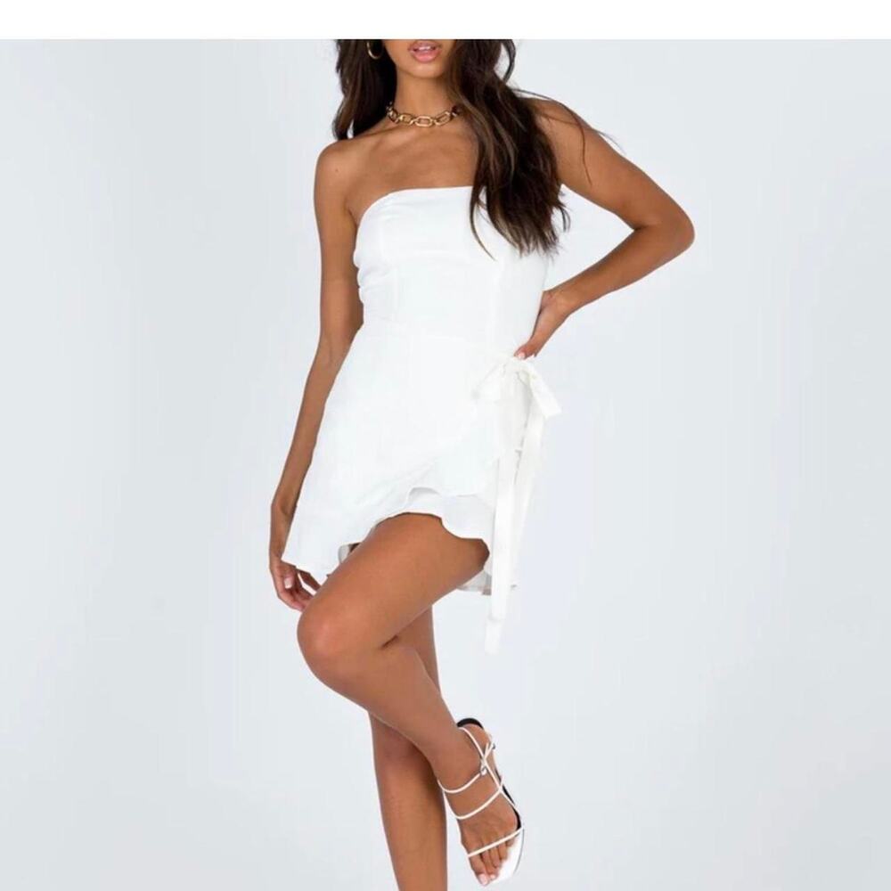 Princess Polly Mini Dress White Strapless - Picture 4 of 4